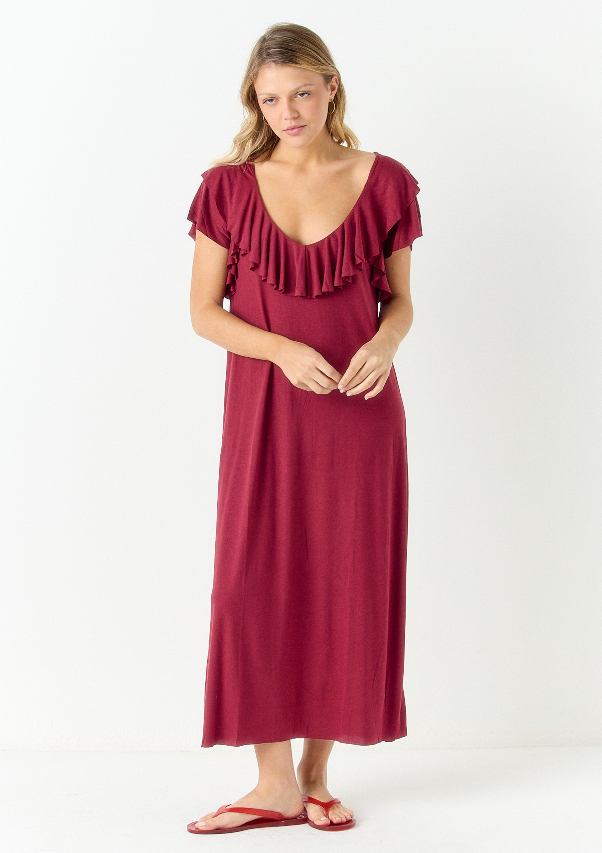 VESTIDO CON VOLADOS
